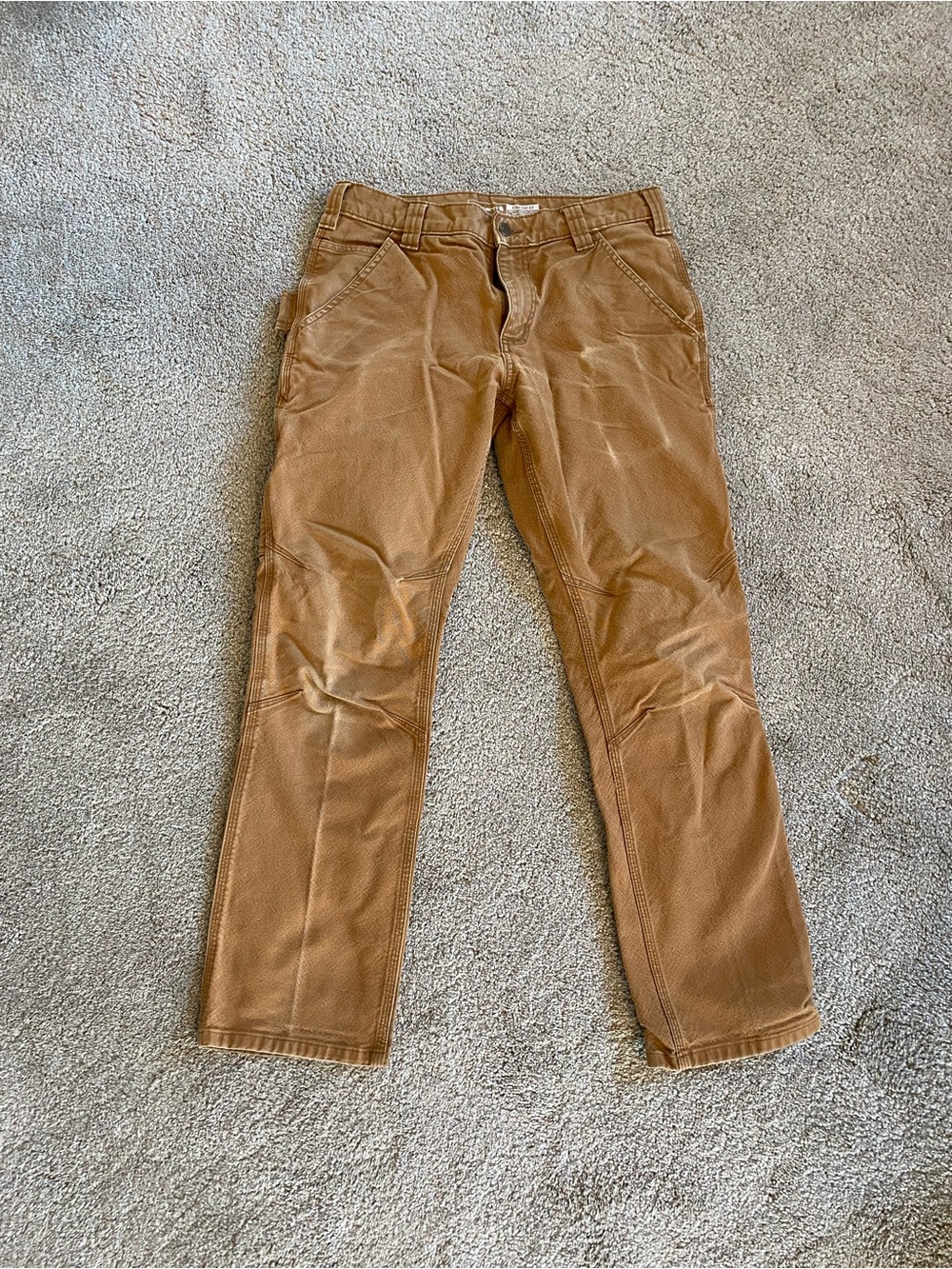 Carhartt Men's Slim Straight Work Jeans in Carhartt Brown